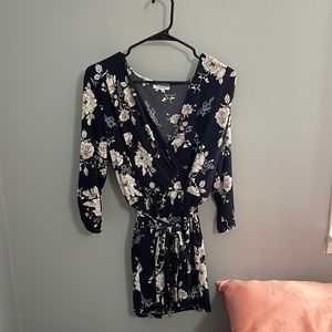 maurice’s navy blue, with white flowers romper
